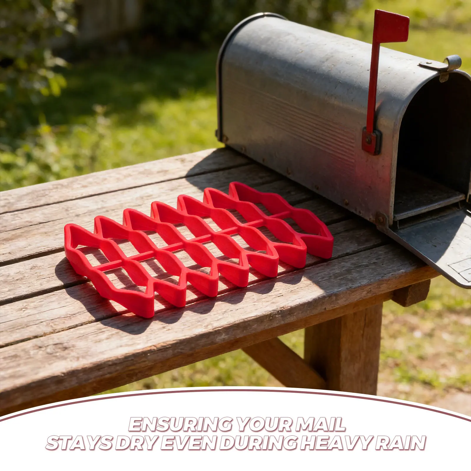 Weatherproof Silicone Mailbox Insert Tray Expandable Waterproof Liner Mail Compartment Pad Rain Guard Splash Protector