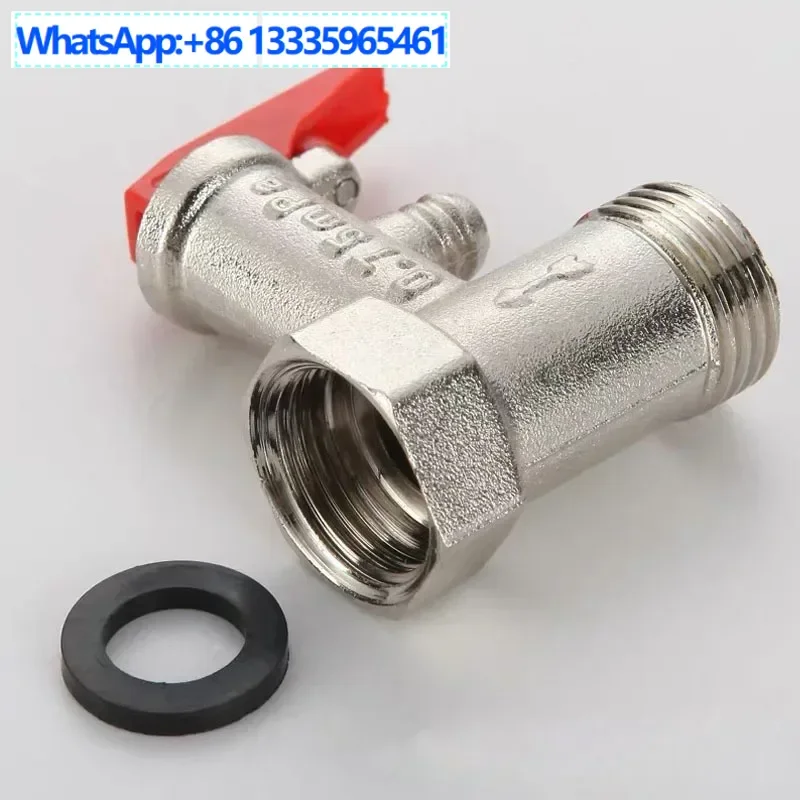 

10Pcs all-copper thickened 4-point electric water heater universal safety valve, one-way check valve pressure relief valve, wate