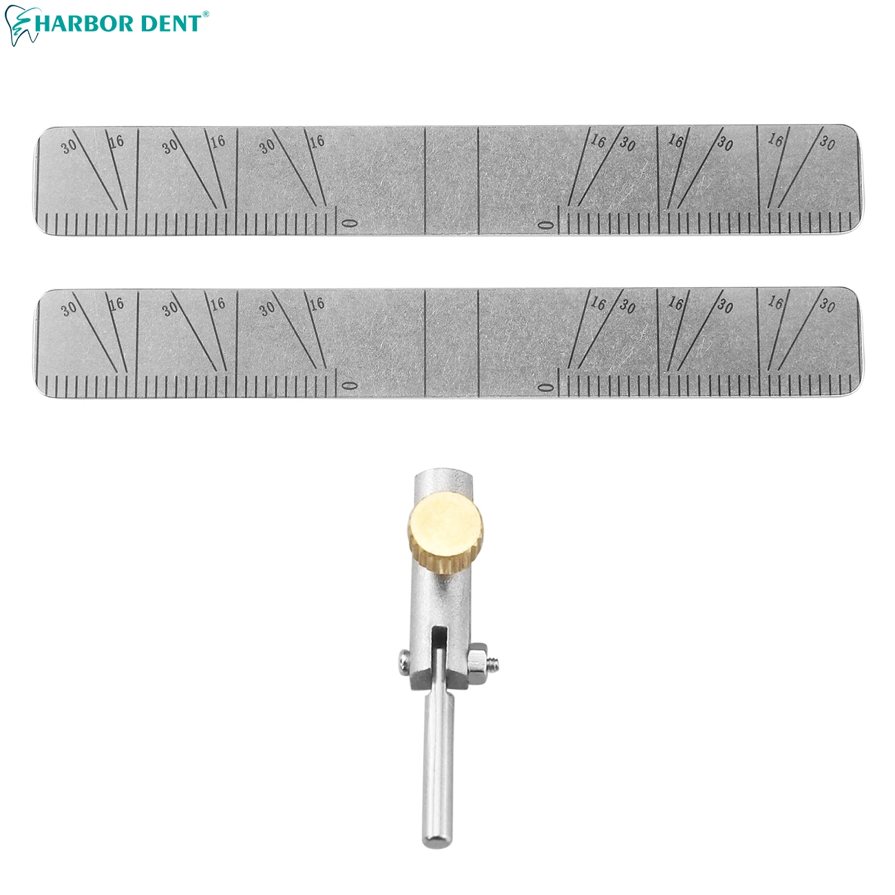 Dental Implant Locating Guide with Scale Angle 3 Rulers Set High Temperature Sterilizable Bendable Planting Positioning Locator