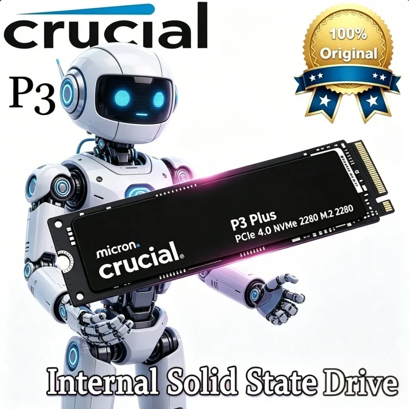 SSD Interno Crucial NVME 2280 P310 1TB Pacote OEM Crucial T500 1TB Crucial P3 Plus 1TB 2TB PCIe Gen4 NVMe M.2