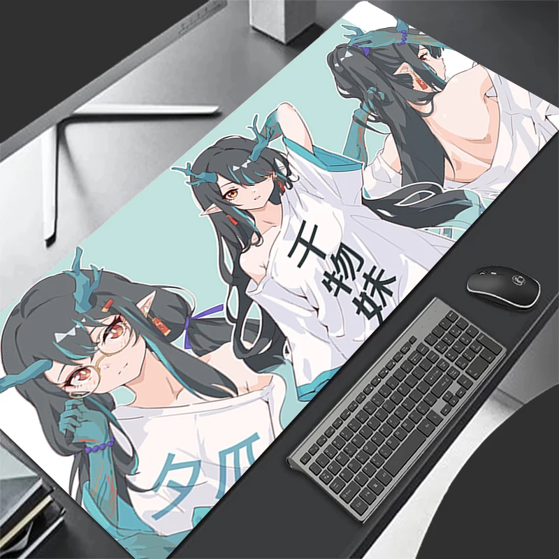 

Mousepad Pattern Game Pad Rubber Mouse Pad PC Accessories Desk Mat Non Slip Arknights Dusk Office Table Mat Gamer Keyboard Pad