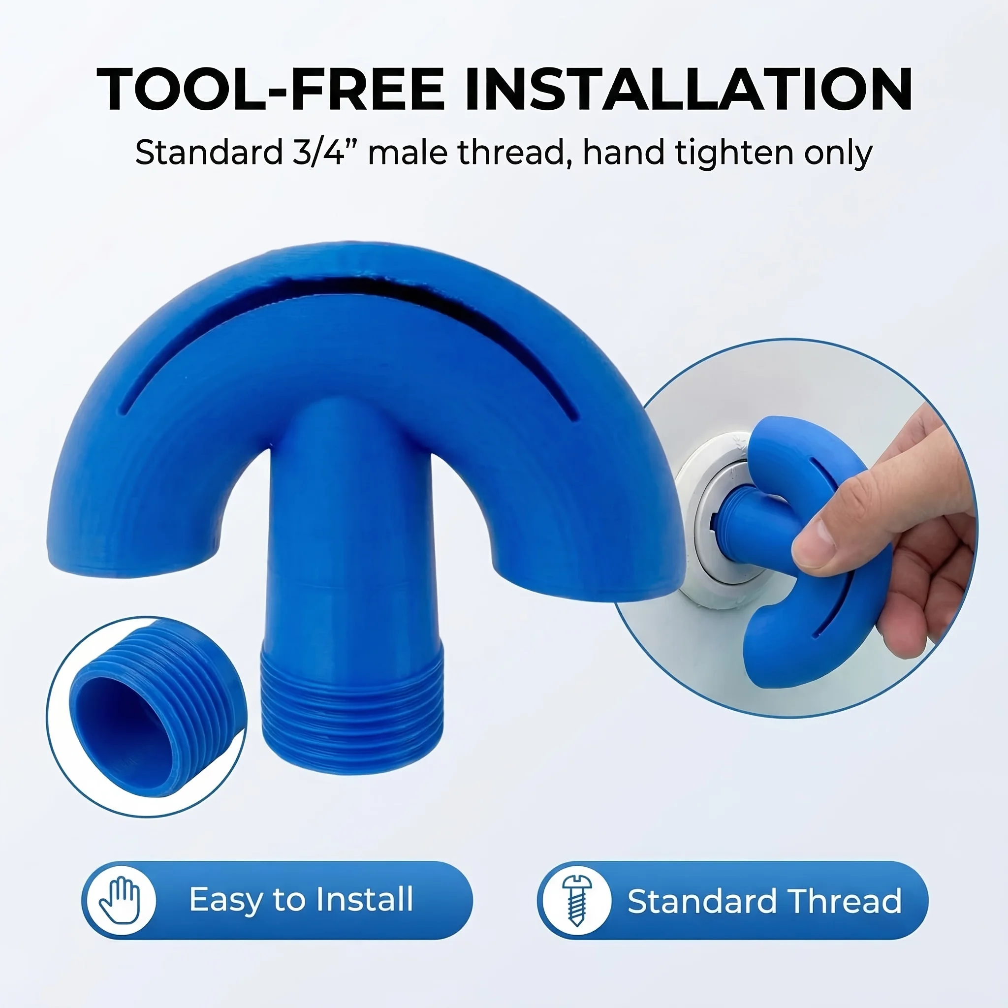 1pc Universal Swimming Pool Fountain Waterfall Sprinkler Aeration Cooling System Easy Install for Above Ground & Inground Pool