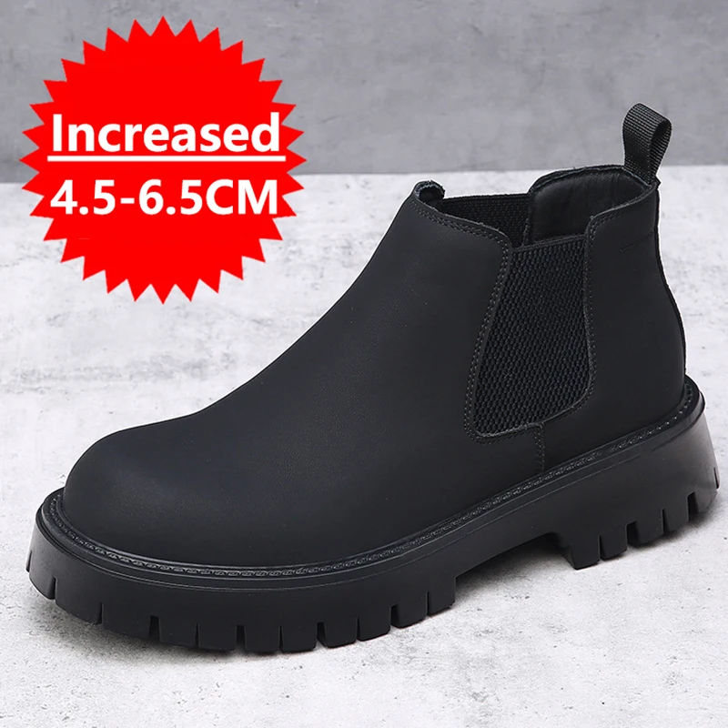 

Мужские зимние ботинки челси, кожаная обувь, дизайнерские мужские модельные ботинки, мужские уличные повседневные ботинки ручной работы из натуральной кожи, большой размер 38-48