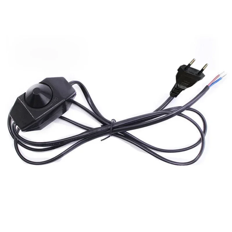 1.8 متر أسود أبيض الاتحاد الأوروبي التوصيل عكس الضوء التبديل كابل ضوء المغير خط وحدة تحكم لخاصية تخفيض الإضاءة الجدول مصباح سلك الطاقة AC110V220Vcustomized