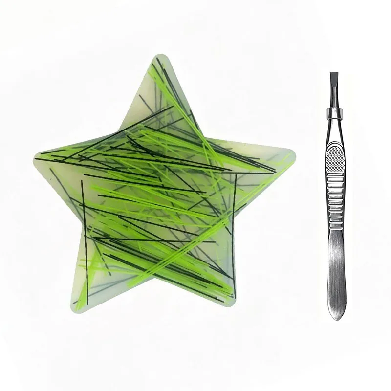 The Star Skin Picking Fidget Toys Silicone Sensory Picky Pad with Tweezer Hair Pulling Anxiety Stress Relief Toy for Adults