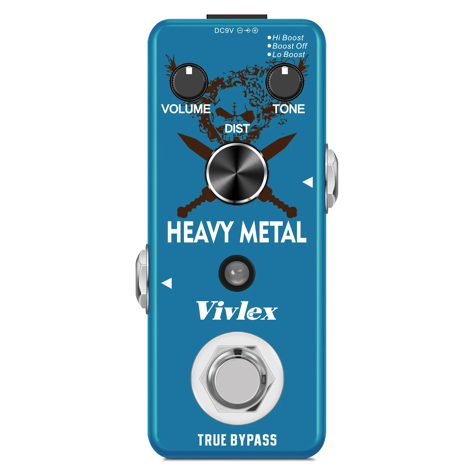 VIVLEX Guitar Pedal Heavy Metal Effects Classic 80\'s Metal Distortion Effector Wide Range Adjusttable Crazy Rock Noise Tone Solo