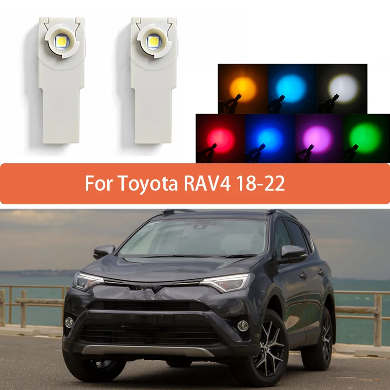 For Toyota RAV4 2018-2022 LED Interior Foot Lamp With Wire Interior Decorative Lights Illuminator Connector Glove Box Lamp