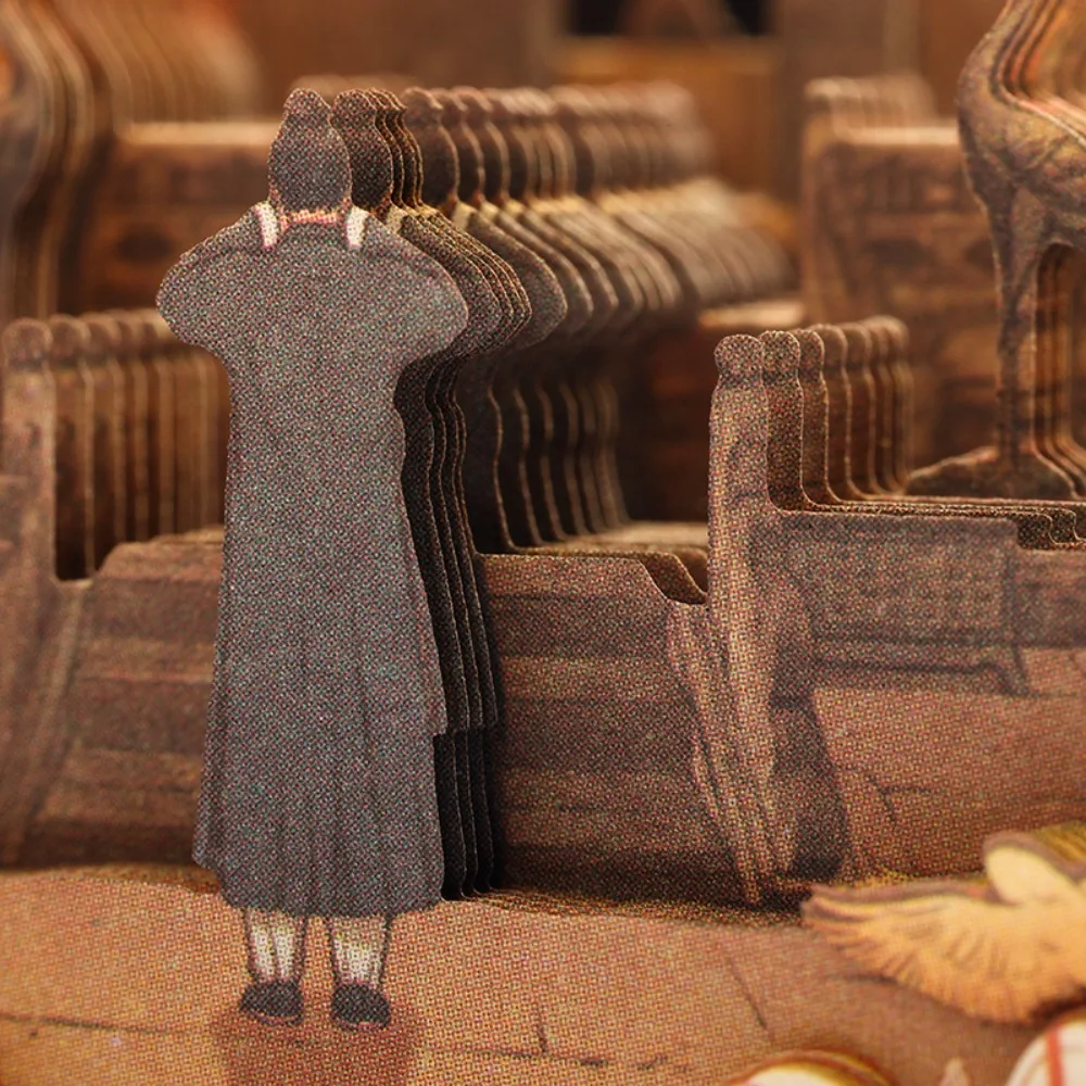 Wudang Golden Summit Gravado a Laser 3D Estéreo Notebook Intricado Artesanato Artístico Mão Conta Diário Livreto