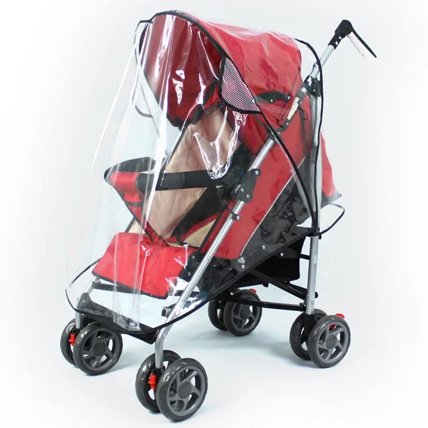 

Universal Stroller Rain Cover Transparent Waterproof PVC Baby Pushchair Pram Buggy Protects Against Wind Snow Dust
