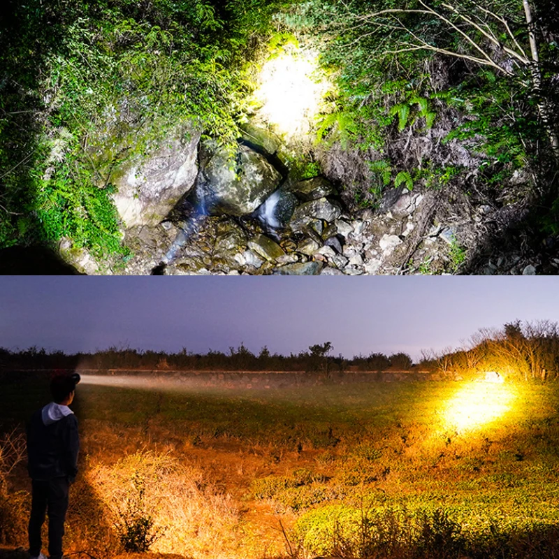 40W Headlamp Rechargeable Motion Sensor Emergency Searching Spotlight & Powerful Battery  for Camping Hunting Running Fishing - view 6