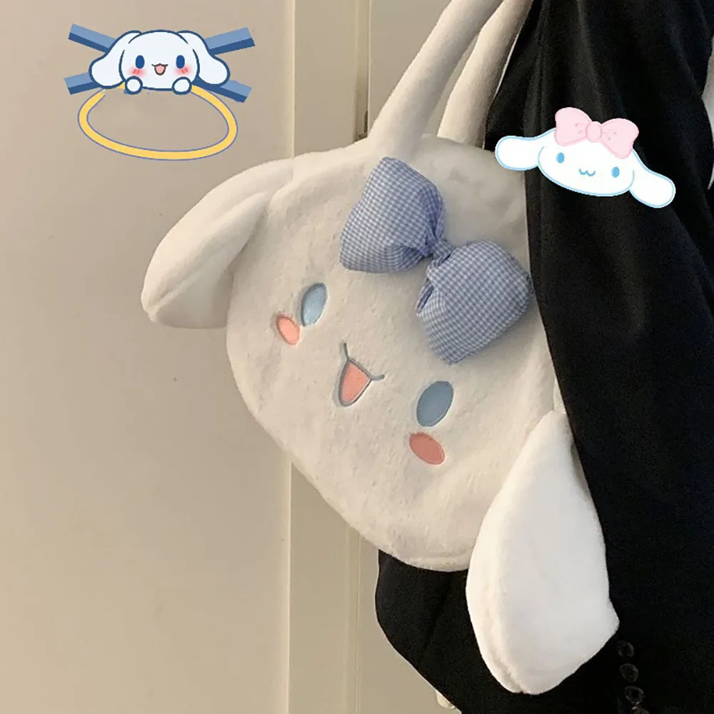 Kawaii سينامورول أفخم حقائب كتف الكرتون حقائب اليد سعة كبيرة حمل حقيبة الموضة حقائب الظهر هدايا عيد الميلاد للفتيات