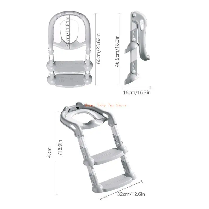 مقعد تدريب على المرحاض قابل للطي من J0PF، مداس واسع وآمن للأطفال الرضع #6