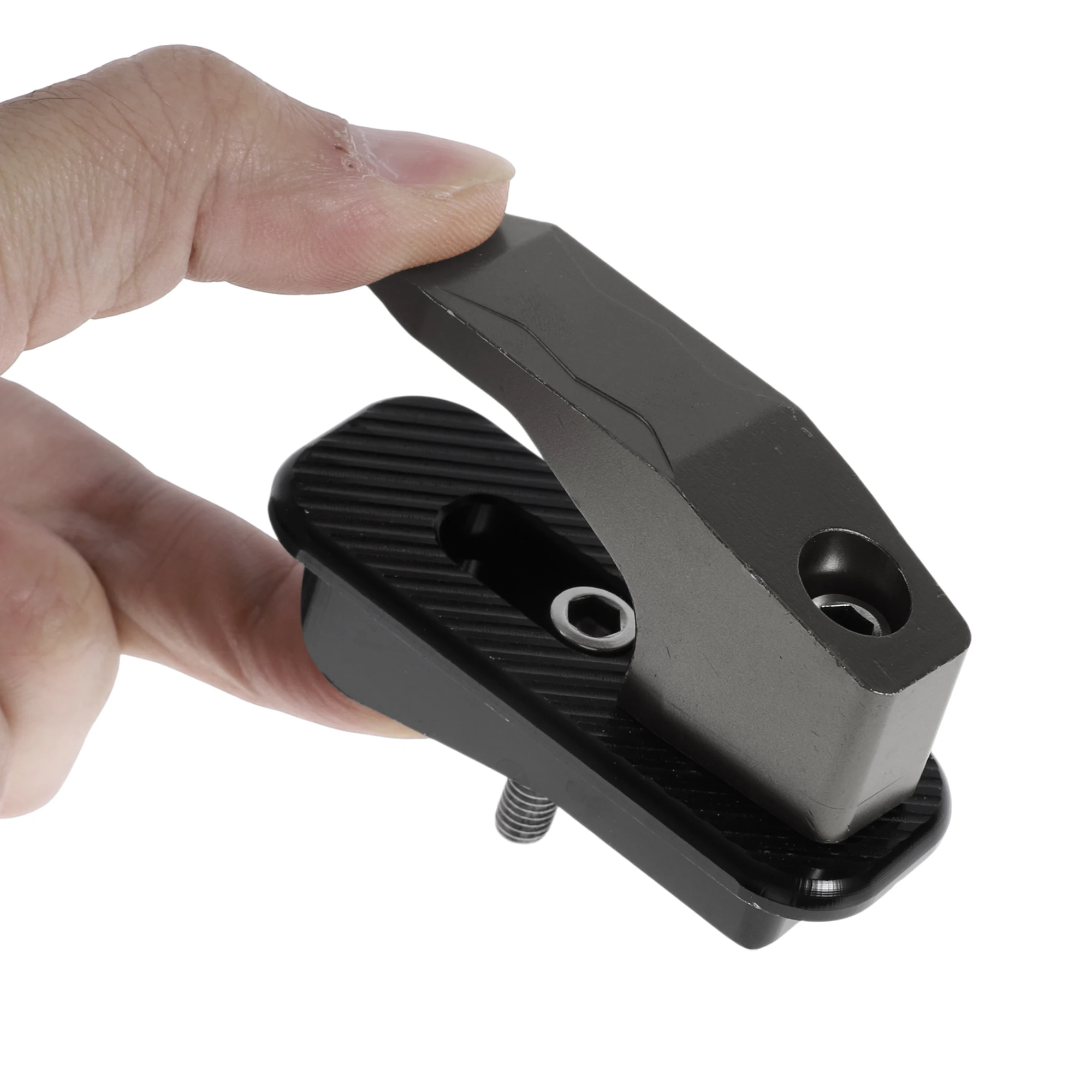 Motoforti مستطيل سبائك الألومنيوم دراجة نارية معلقة هوك 1 مجموعة لهجة التيتانيوم #6