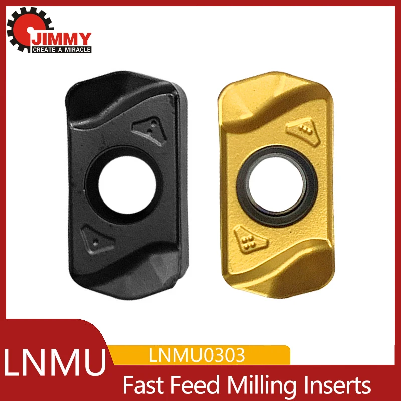 10Pcs LNMU0303 Tungsten Steel Turning Tool Carbide Insert Milling Inserts CNC Lathe double-sided fast feed insert cutting tool