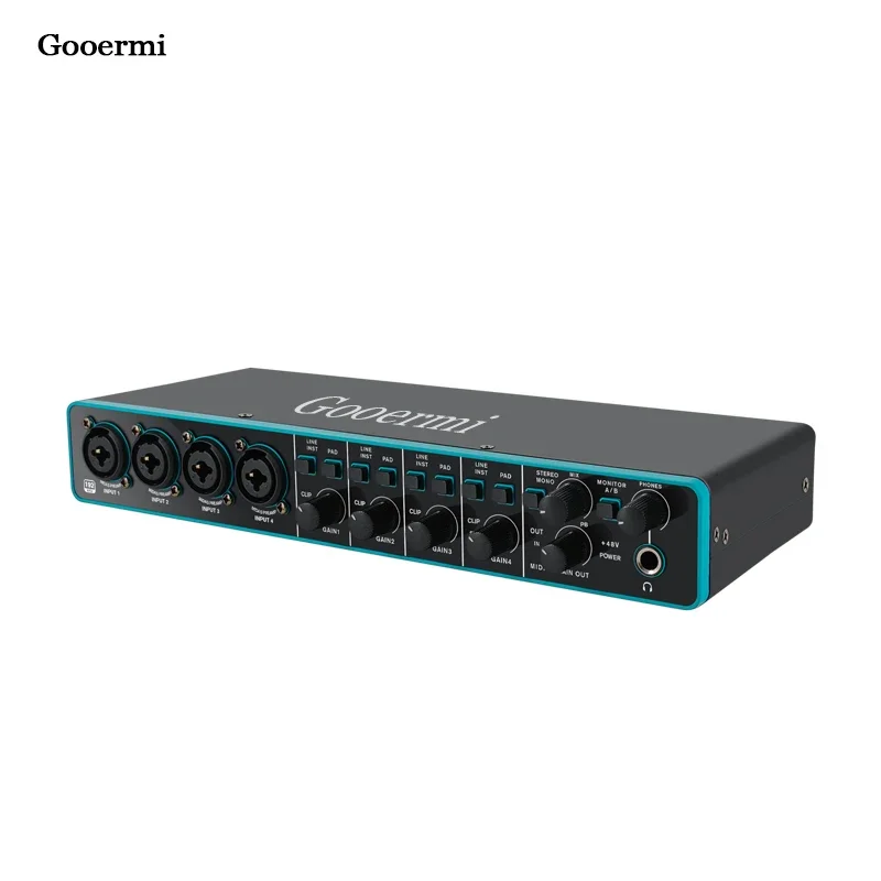 New Gooermi UMC404 Professinal Audio Interface Sound Card High Quality Usb Interface With Mic Preamplifier For Recording