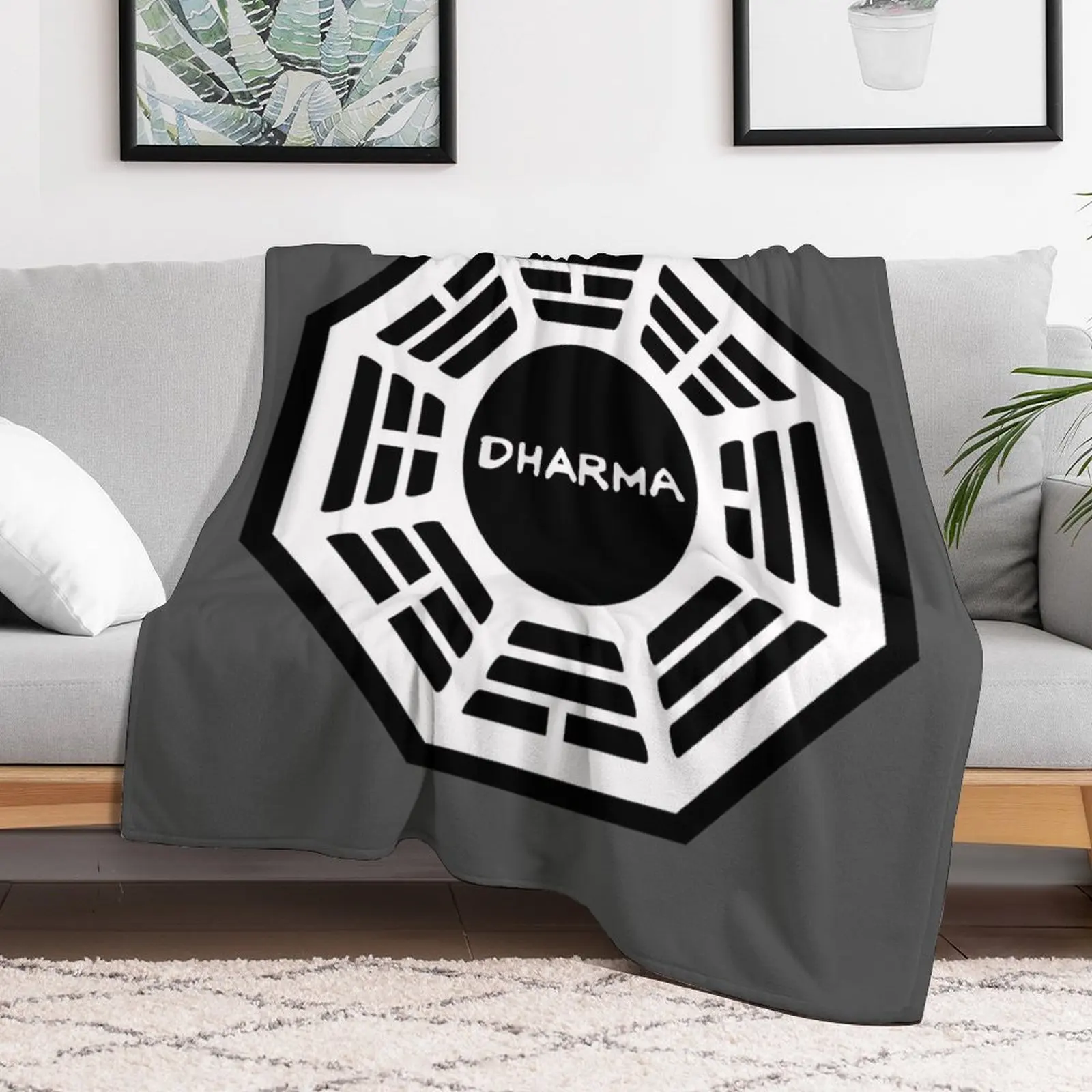 Dharma Initiative Logo Lost TV Show Throw Blanket Stylish Couch Blanket for Home Living Room