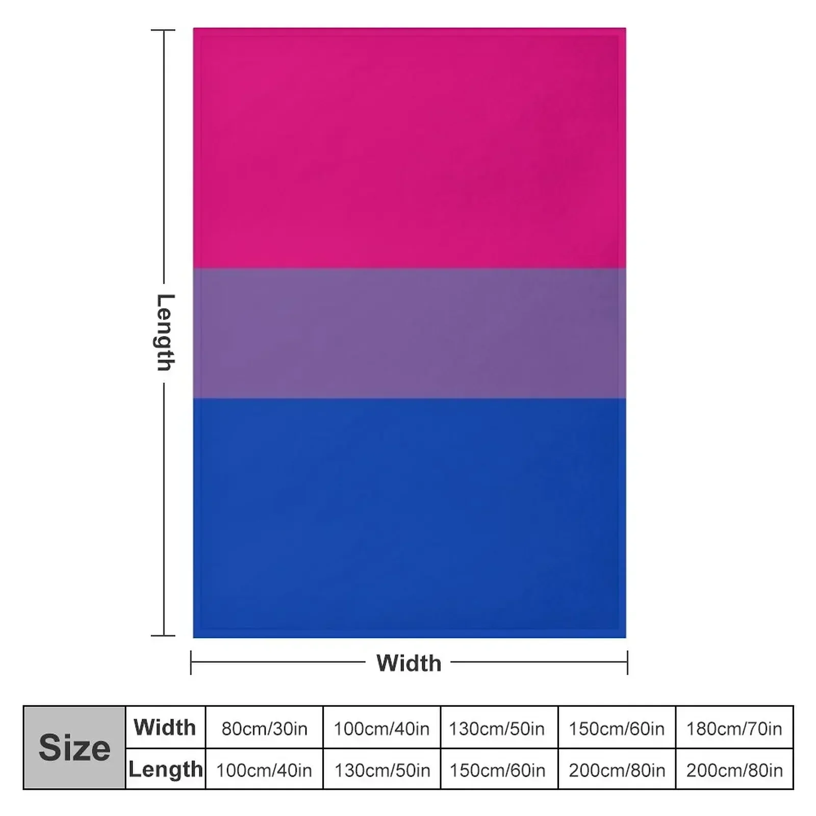 Bisexual Pride Flag - Bi Pride Throw Blanket Nap Beach Plaid Summer Quilt Bed Blankets
