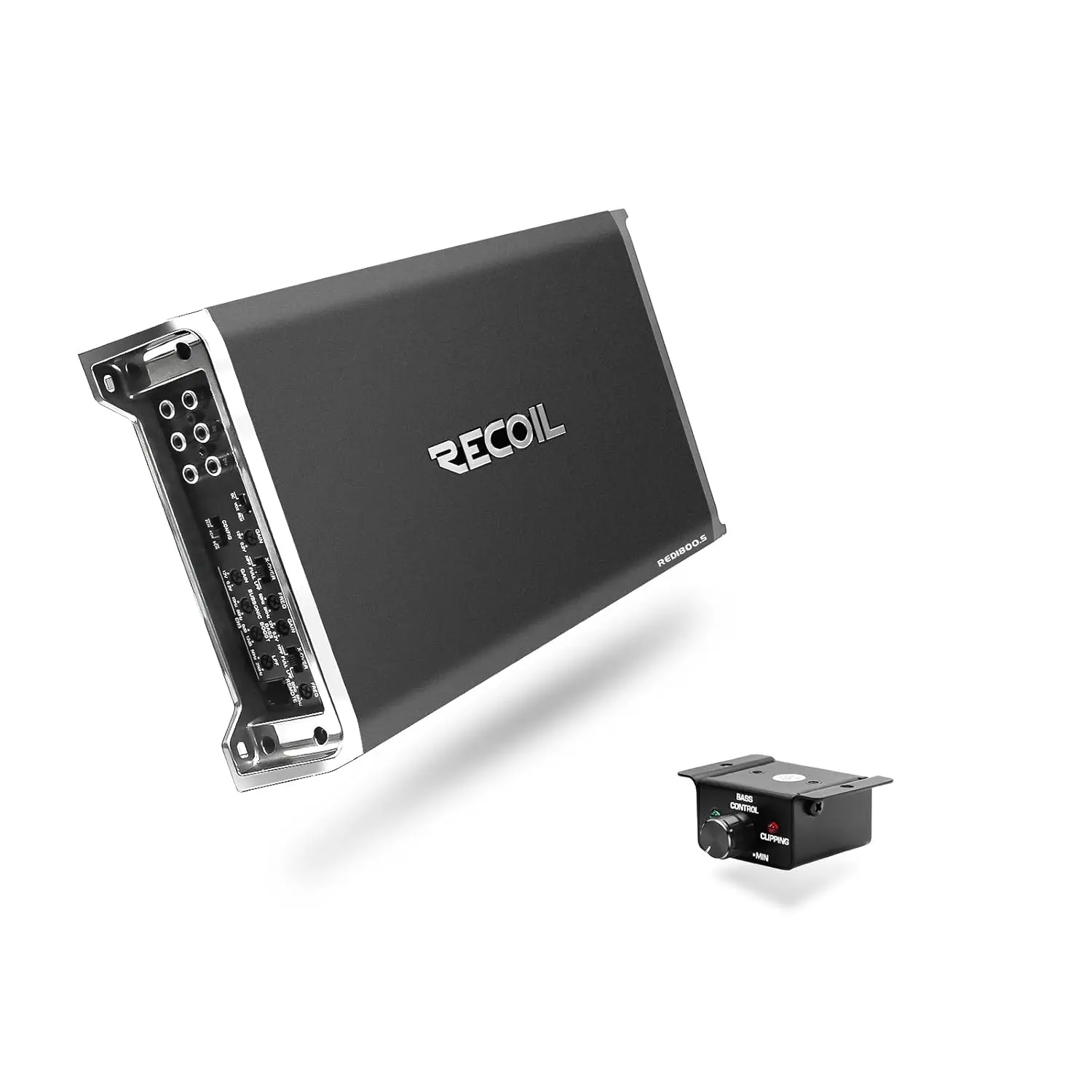 1800W Class-D 5-Channel Car Amplifier, Mono 1 Ohm Stable with Remote Bass Knob