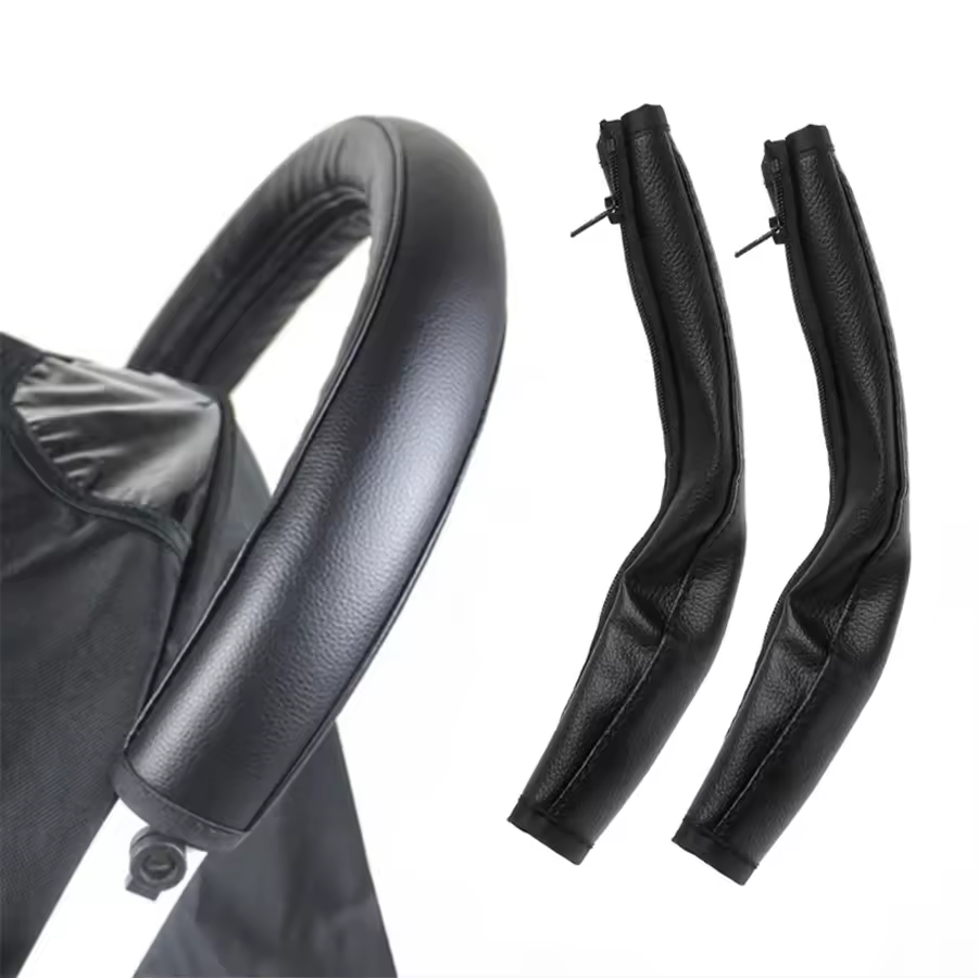 1/2pcs Baby Stroller Accessories Armrests Cover PU Leather Zipper Universal Protective Case Cover Pram Armrest Handle Covers