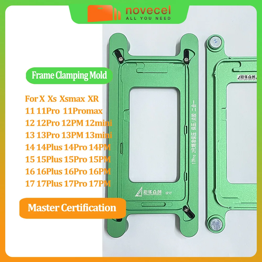 XHZC الإطار المغناطيسي لقط العفن آيفون 17 الهواء 16 15 برو ماكس 14 13 12 11 شاشة LCD الحافة قوس عقد أداة إصلاح الهاتف #1