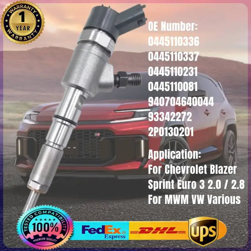 

0445110336 0445110337 2P0130201 940704640034 0445110231 0445110081 Fuel Injector for MWM Sprint 4.07 TCE Chevrolet Blazer Engine