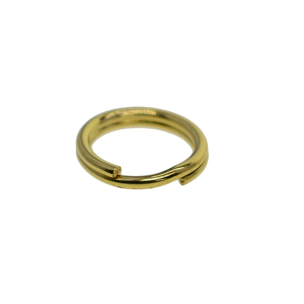 50pcs 10 mm small tiny brass Circle round Split Key Rings keyring keychains DIY EDC links