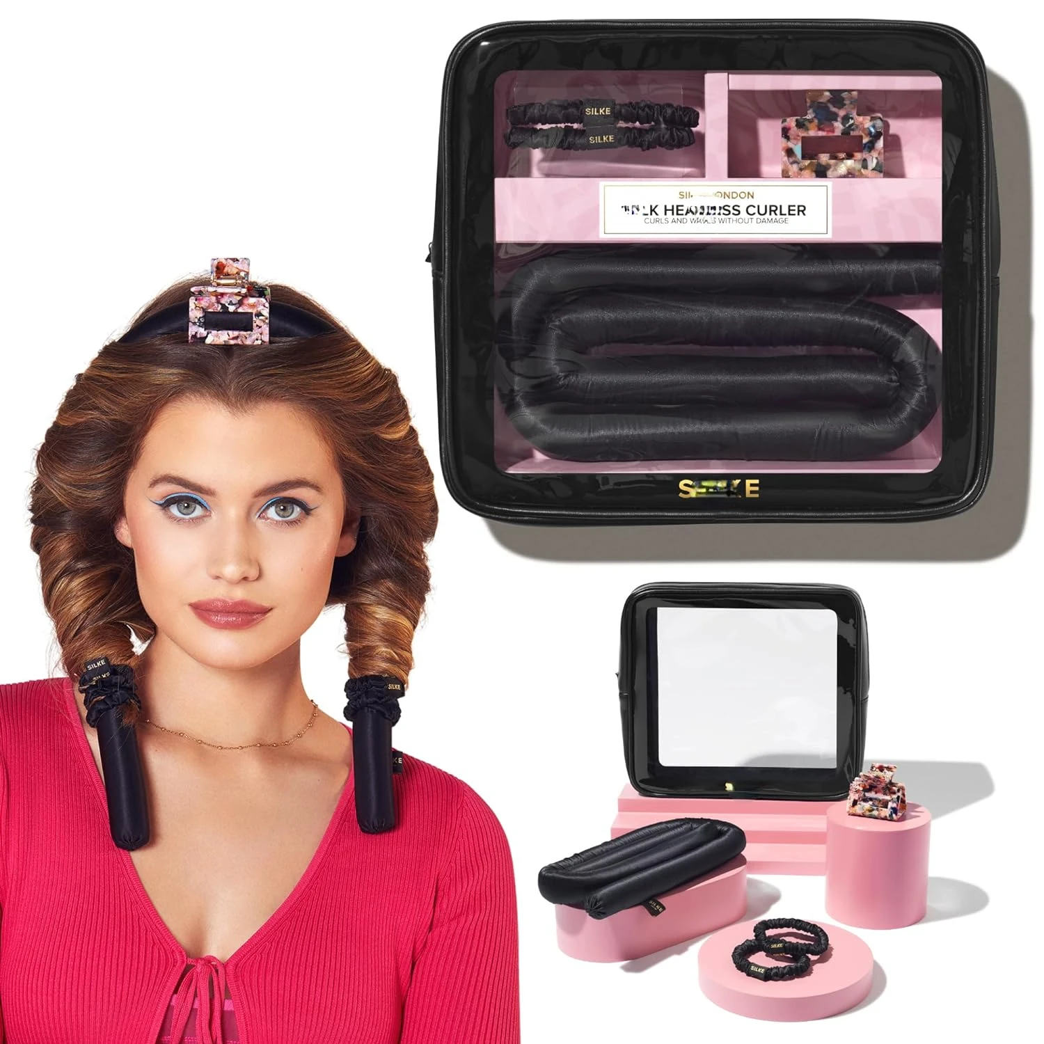 

SILKE Heatless Curler | 100% Luxurious Silk Hair Curler | The Sleep Curling Rod that Provides Big Bounce with No Effort | No Hea