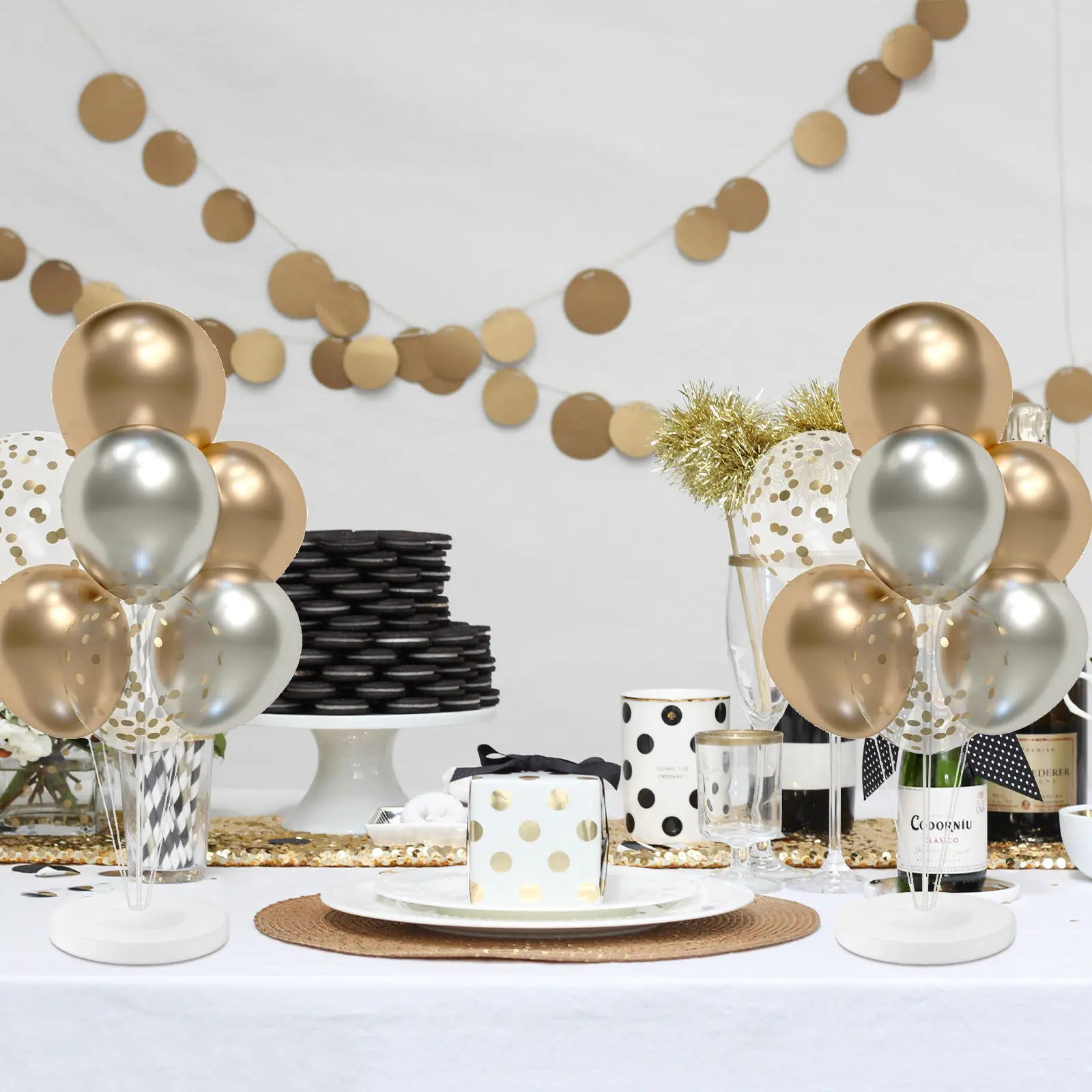4Pcs Balloon Arch Water Fillable Base Heavy Duty Wind Resistant Balloon Base for Birthday Wedding Party Outdoor Decoration