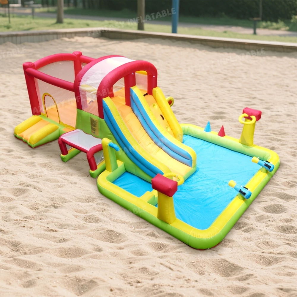 

Изготовленный на заказ надувной Оксфордский прыгающий надувной замок, детский высококачественный джемпер, прыгающий дом с ямой для мячей и горкой