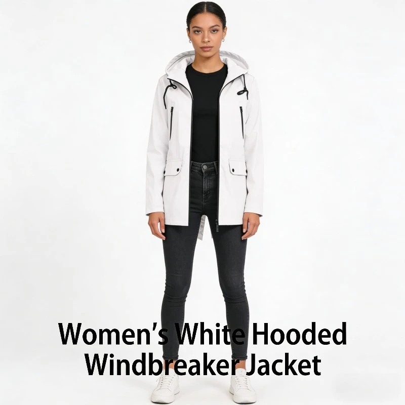 

Windbreaker Zipper Hooded Lightweight Outdoor Windbreaker Jacket Thin Outdoor Jacket Women