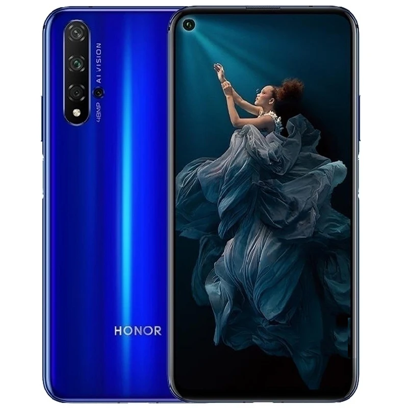 HONOR 20 الهاتف الذكي البرامج الثابتة العالمية Haisi Qilin 980 6.26 بوصة Magic UI 2.1.0 أندرويد 9.0 كاميرا خلفية 48MP هاتف مستعمل