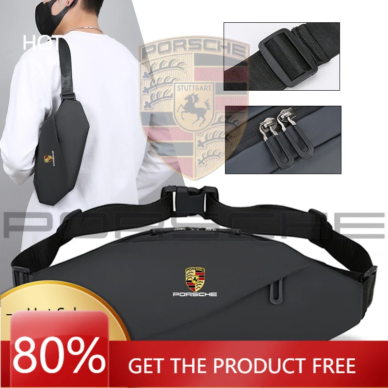 

Porsche Car Sticker New Car Badges One-Shoulder Bag Messenger Bag Chest Bag For Porsche Panamera Cayenne Taycan 911 718 Macan Ca