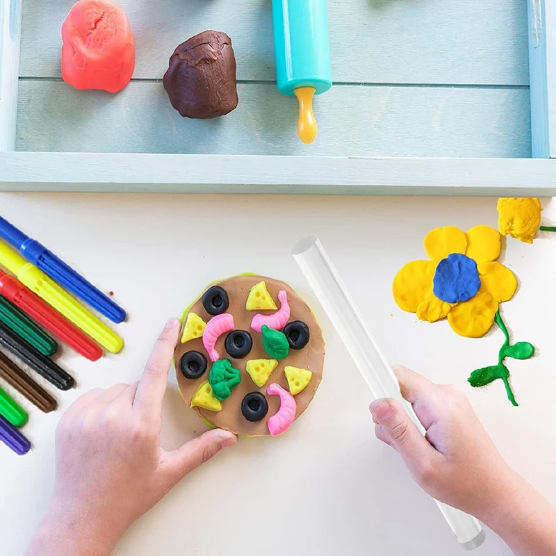 1/2 قطعة أداة الطين الاكريليك الطين الصحافة عصا أداة DIY بها بنفسك النمذجة الطين أدوات الفخار الخزف الطين القواطع الأسطوانة أدوات صياغة TY #2