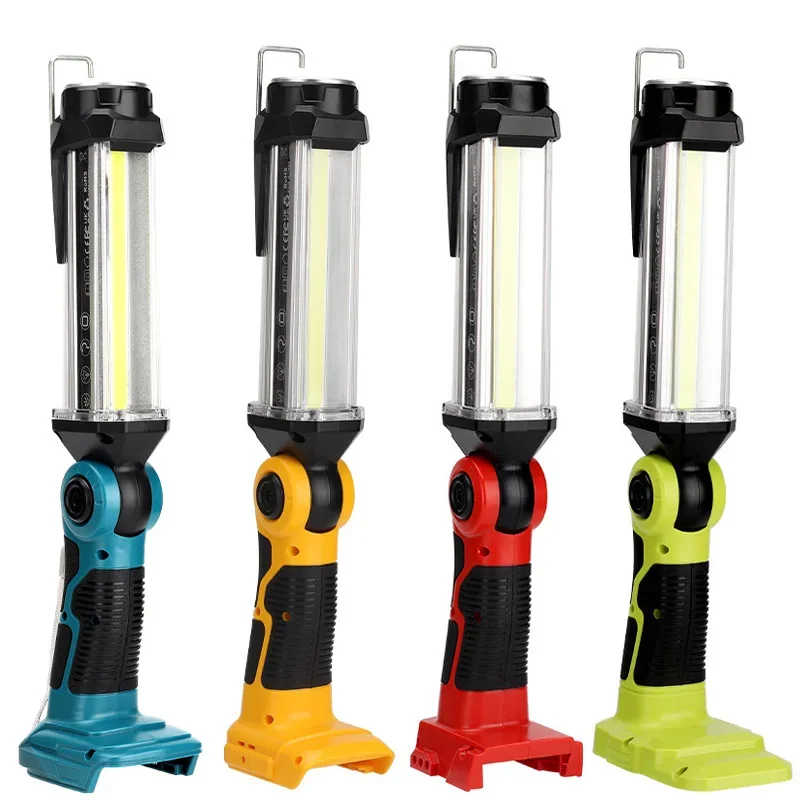 

35W 2000LM Cordless LED Work Light for Makita/Bosch/Dewalt/Milwaukee/Ryobi 18V Li-ion Battery Handheld Flashlight for Camping