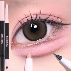 Double-end Glitter Eyeshadow Lying Silkworm Pen Waterproof Natural Eyelid Pencil Lasting Brightening Highlighter Korean Makeup