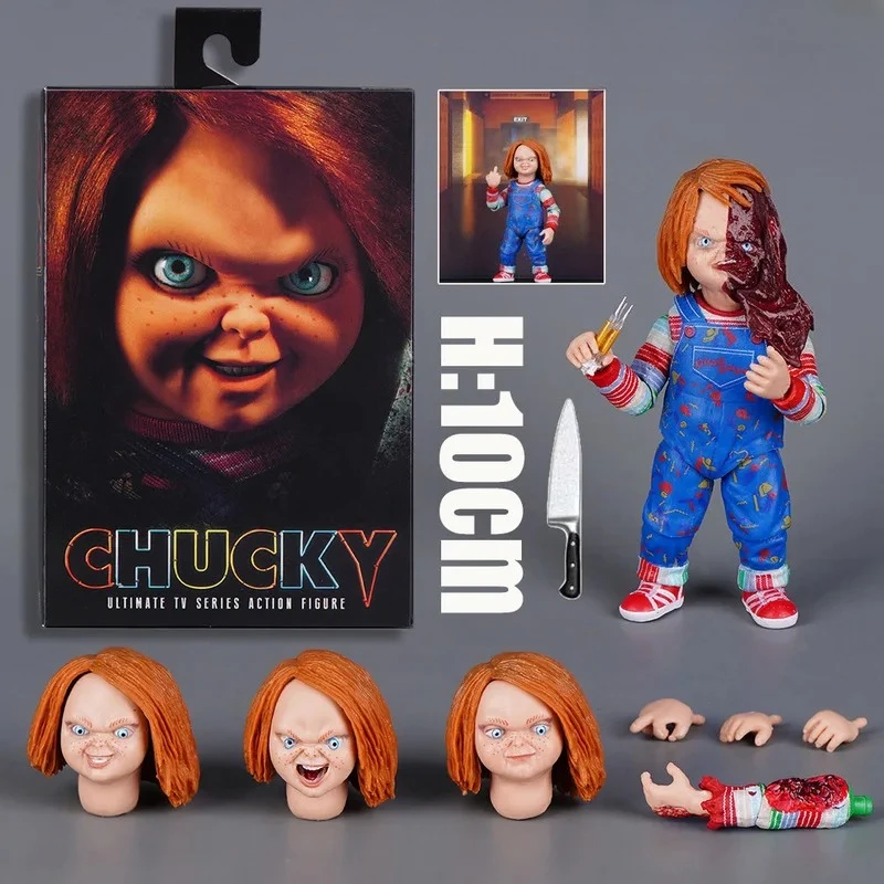 

Original Authentic NECA Chucky Cult Ghost Doll "Back to the Soul" – Joint Movable Horror Model, Desktop Ornament, Gift
