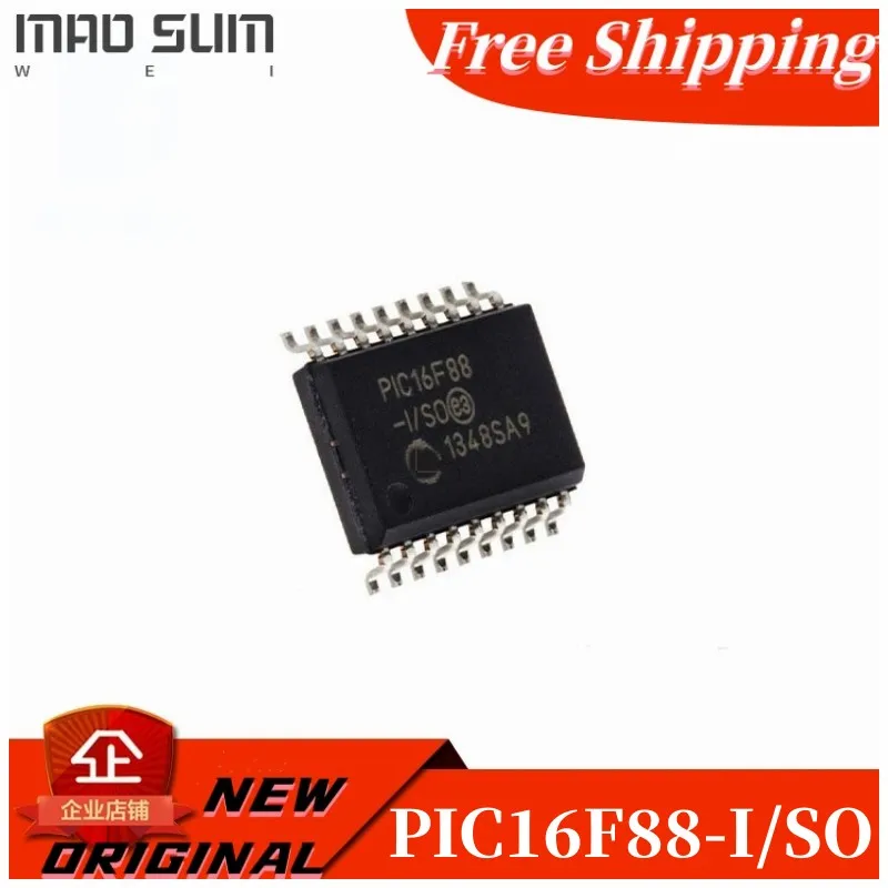 

Free Shipping 10~50pcs/lot PIC16F88-I/SO PIC16F88 16F88 SOP-18 NEW100% 8-bit Microcontrollers - MCU