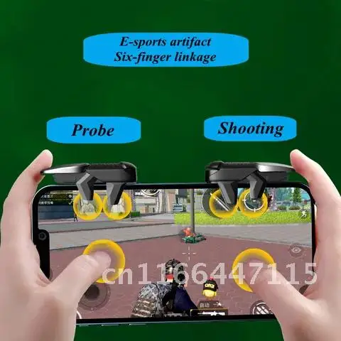 

Mobile Phone Game Trigger S07 for PUBG Gaming Controller L1 R1 Alloy Key Button Gamepad Joystick Aim Shooting for IPhone Android