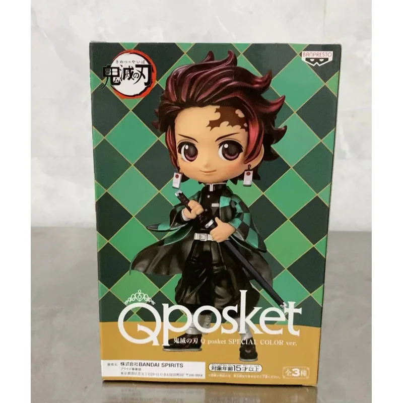 Bandai Original Q Posket Anime Demon Slayer Kamado Tanjirou Kamado Nezuko Rengoku Kyoujurou SPECIAL COLOR Action Figure Model