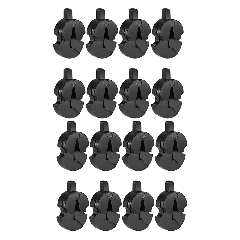 16PCS Tourte Style Violin Mute,Single Hole Practice Mute for All Violins Small Violas Ultra Practice Silencer,Black