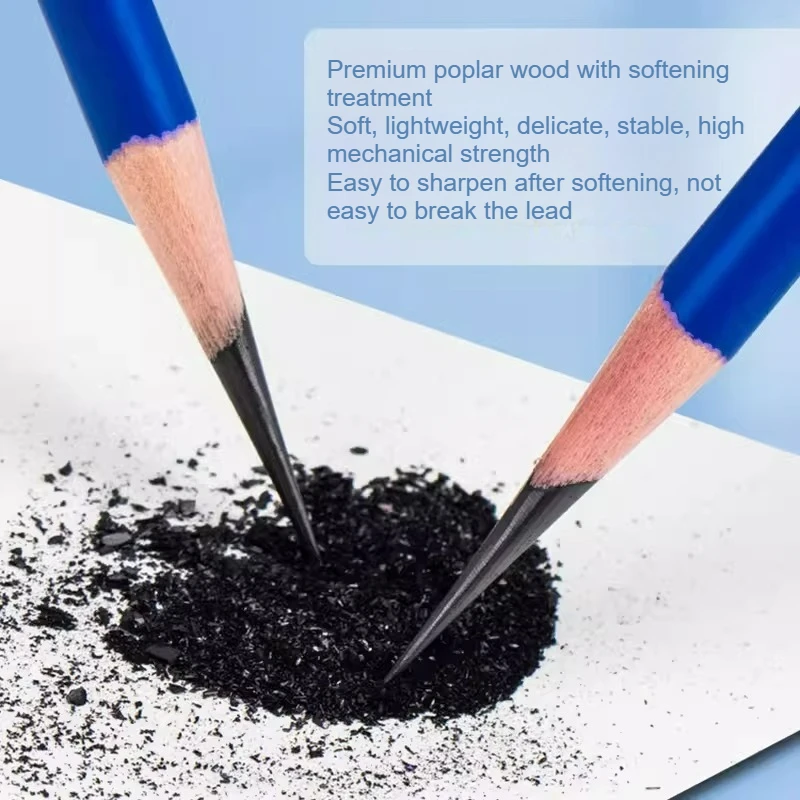 PHOENIX PICASSO Professional Sketching Pencils for Art Students Sketching Graphite Leads in 2B/8B/14B Grades Pull-out Design