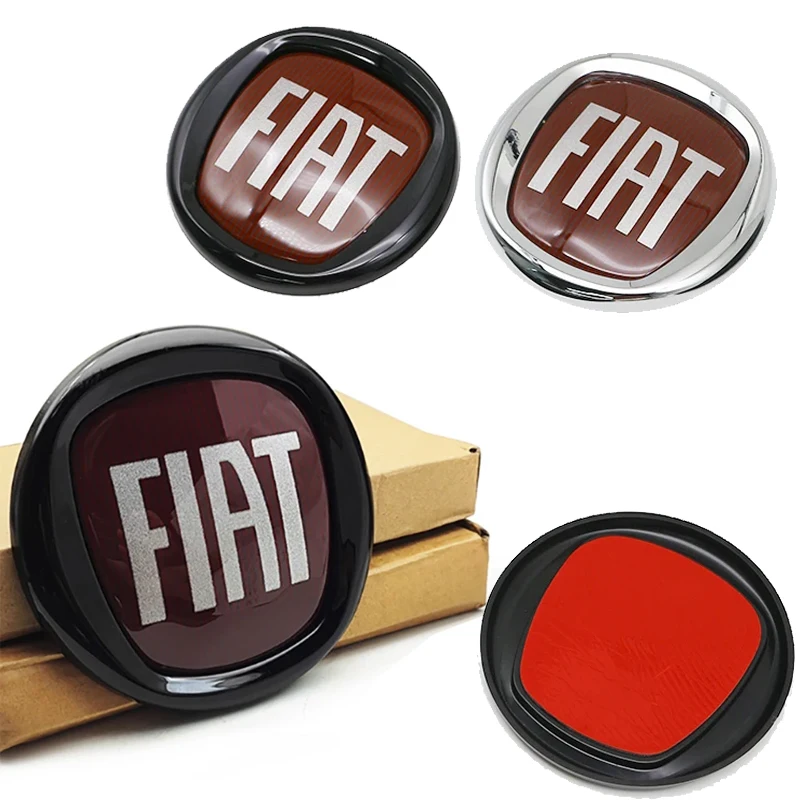 Emblema/Adesivo de 95/120mm para Fiat Abarth Punto 500X 500 500L Doblo Tipo Panda Ducato Fiorino - Emblema dianteiro para capô e adesivo traseiro para carro