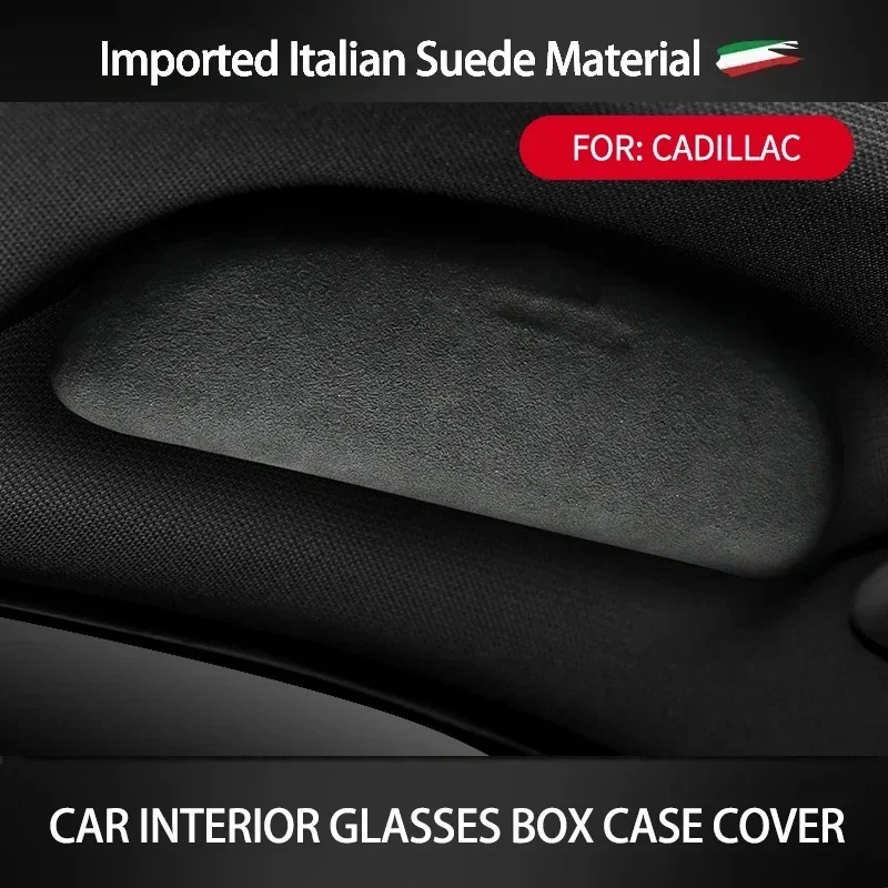 

Super Suede Car Styling Sunglasses Holder Eyeglasses Storage Box Case For Cadillac CT4 CT5 CT6 XT4 XT5 XTS ATS SRX SLS 2012-2024