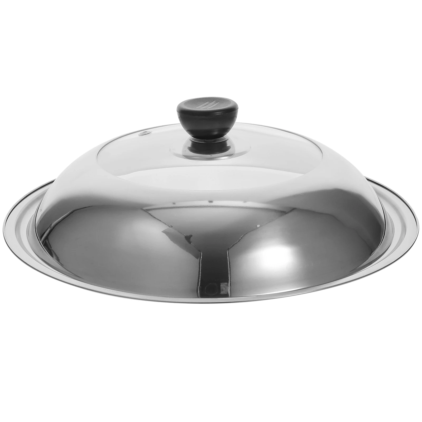 

Stainless Steel Pot Cover Glass Lid for Soup Pots Woks Frying Pans Cooking Tool Kitchen Gadget Plastic Circular Vent Hole