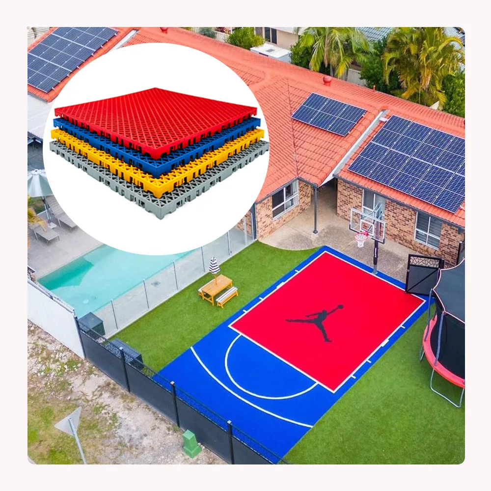 

Interlock Outdoor Sports Flooring Backyard Decking Tiles