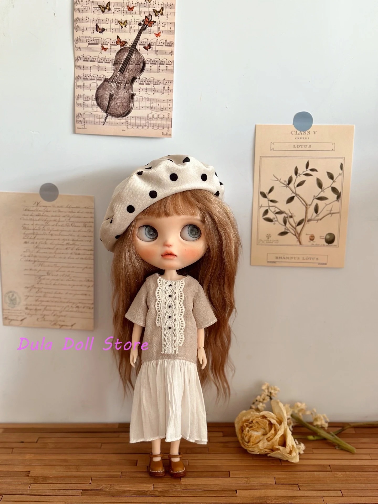 Dula Doll Clothes Dress Japanese literary style set Blythe ob24 ob22 Azone Licca ICY JerryB 1/6 Bjd Doll Accessories