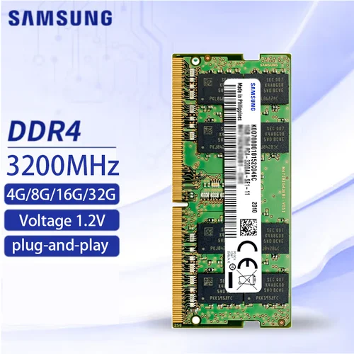 Samsung DDR4 4GB 8GB 16GB 32GB 64GB 2400mhz 2133 2666mhz 3200mhz Sodimm Notebook memoria de ordenador portátil de alto rendimiento