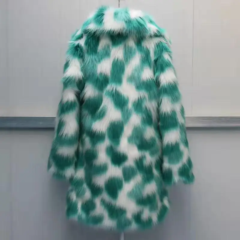 Nuova versione coreana medio e lungo Fine imitazione pelliccia di volpe cappotto moda Casual caldo imitazione pelliccia