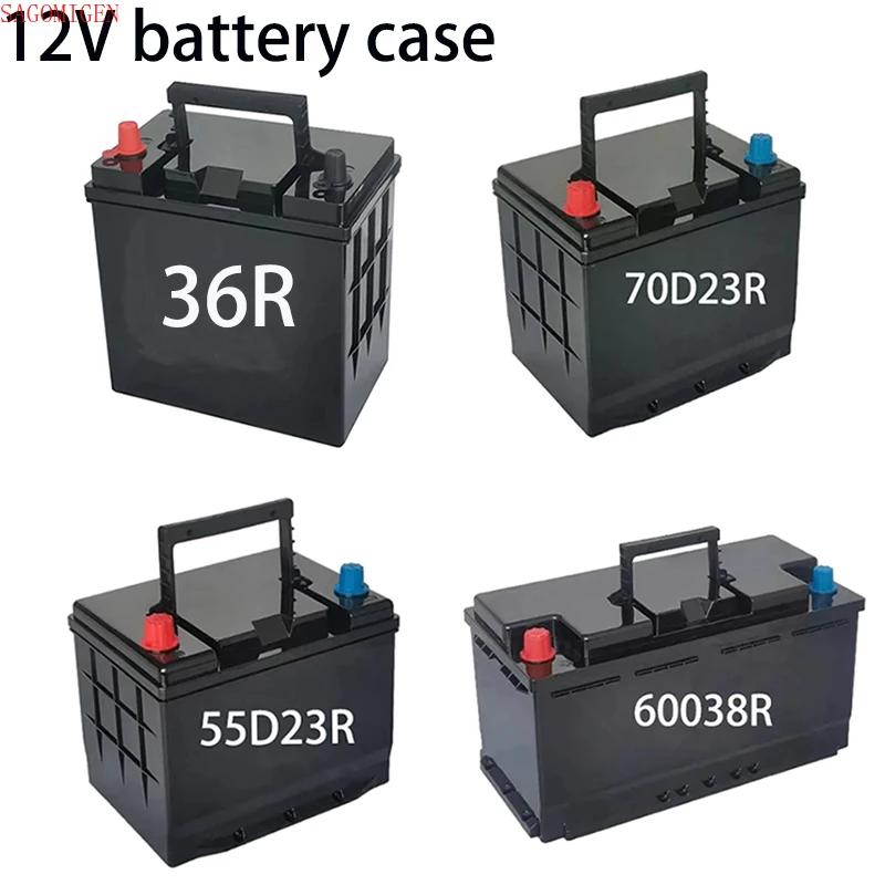 12V 24V Car Starter Battery Storage Boxes Waterproof Plastic Case 3S Li-ion 4S Lifepo4 Battery Case Copper Pillar High Current