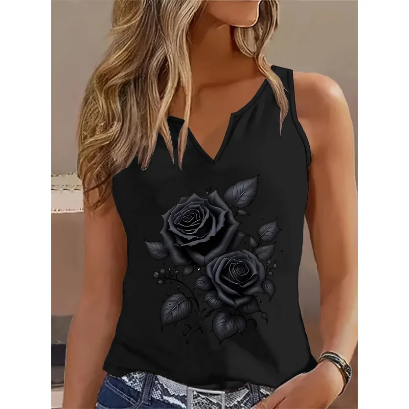 Fashionable Women'S Top with a Printed Design, a Cool And Versatile Spring And Summer Wardrobe